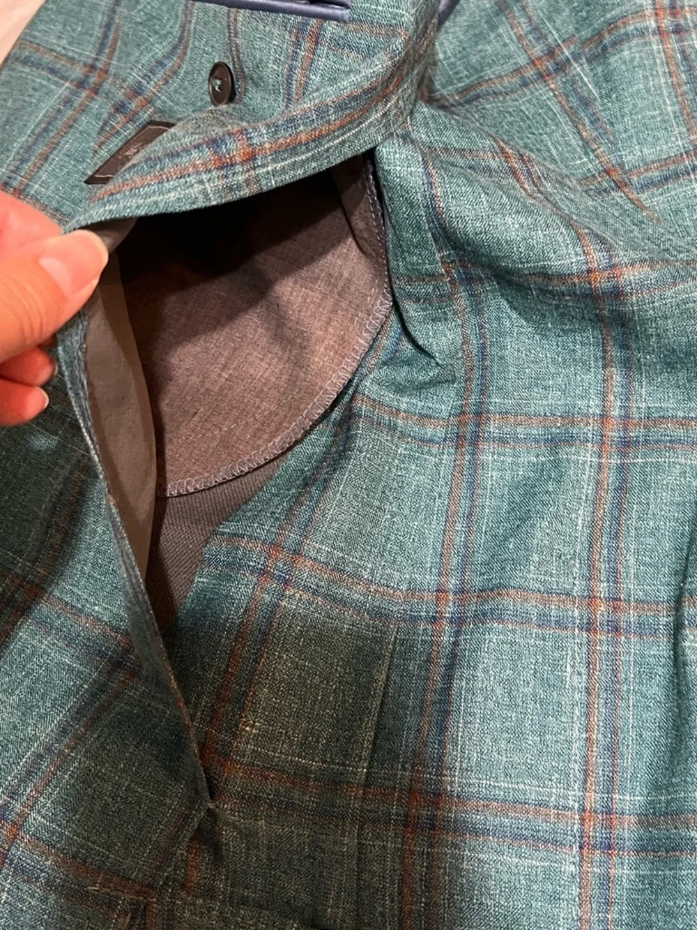 Saks Fifth Avenue x Loro Piana Tailored Cropped Silk/Wool/Linen Blazer READ DESC